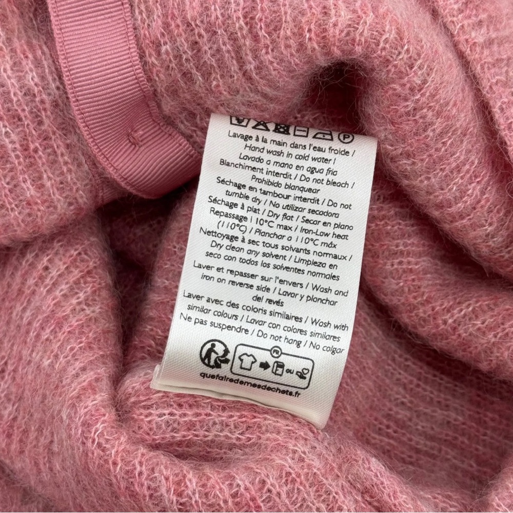 Sezane Gaspard Cardigan Rosewood Pink Medium - Picture 7 of 8